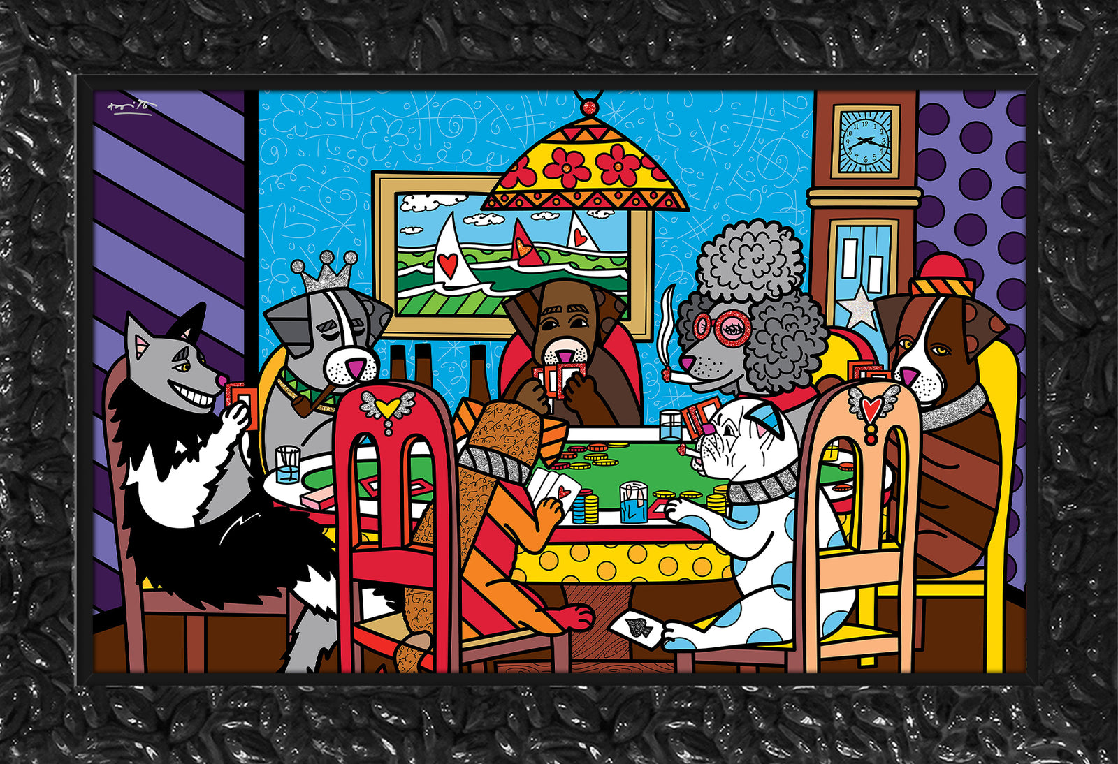 modern pop art game night limited edition print vibrant home decor