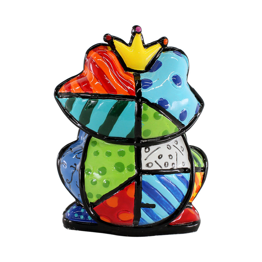 modern pop art prince frog mini figurine vibrant home decor