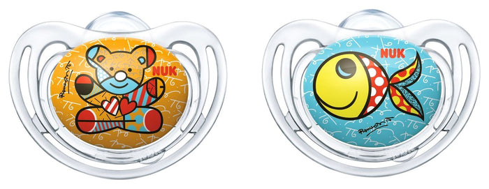 NUK PACIFIER SET (BEAR+FISH) 6-18 MONTHS