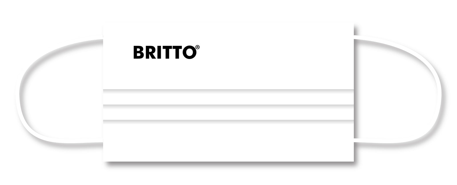 BRITTO® Limited Edition - Double Layer Face Mask - BRITTO (WHITE) 5-PACK