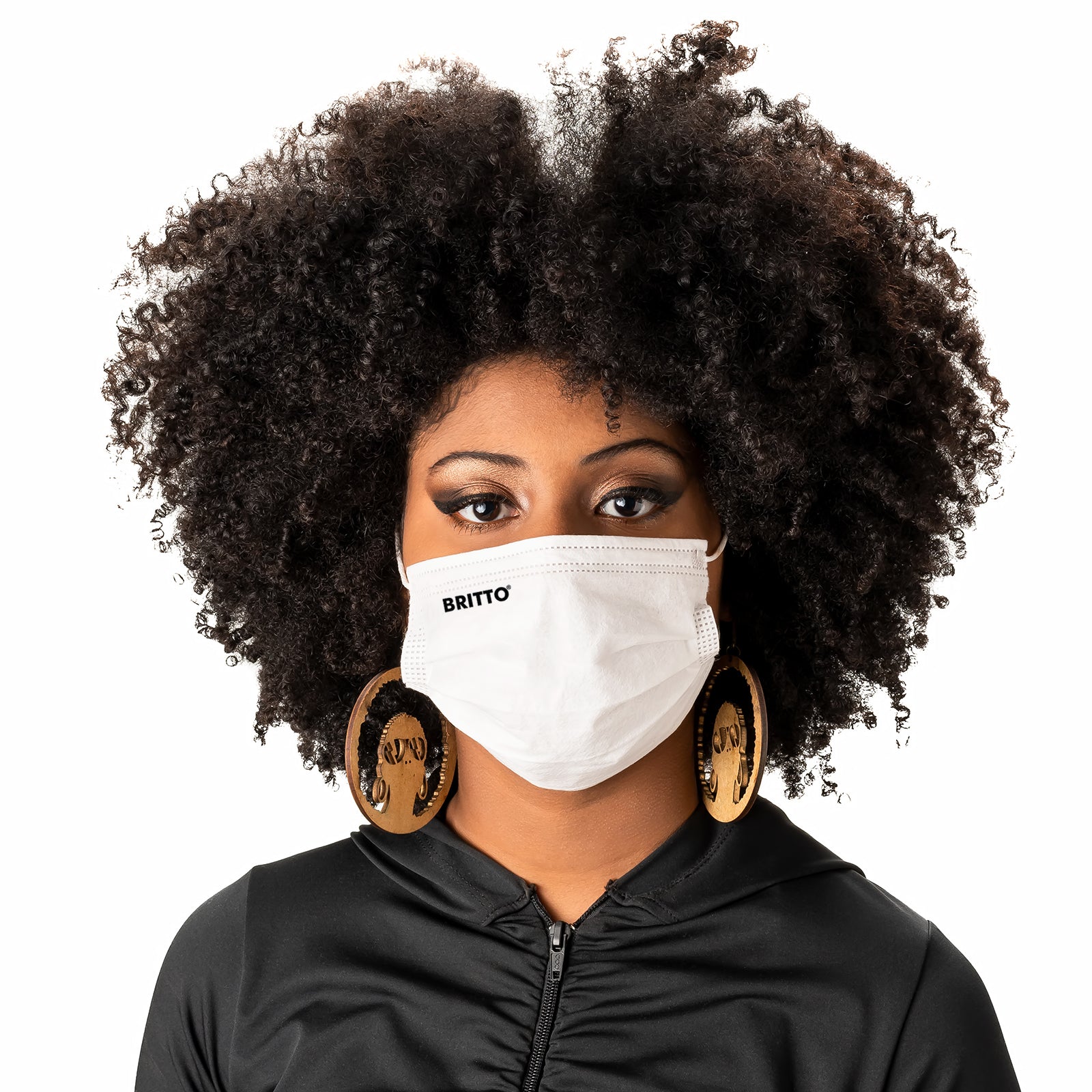 BRITTO® Limited Edition - Double Layer Face Mask - BRITTO (WHITE) 5-PACK