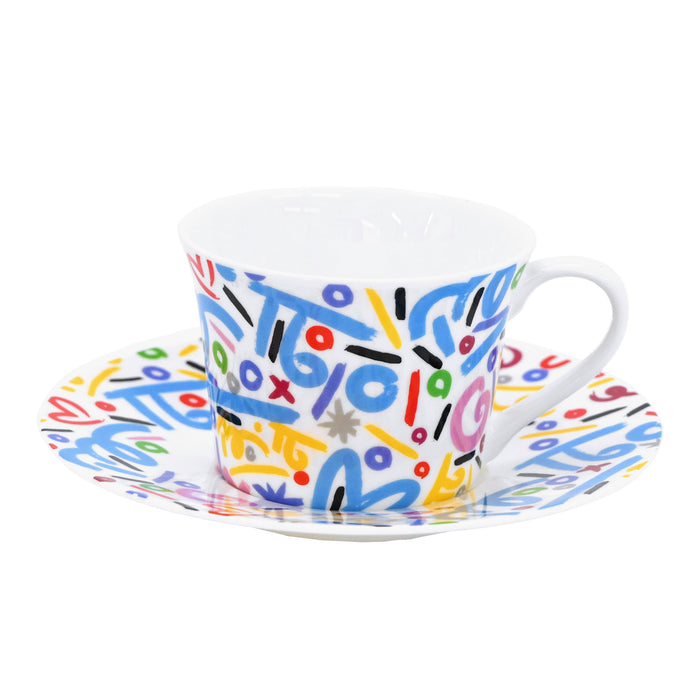 BRITTO® TEA CUP & SAUCER - Britto Brush Strokes
