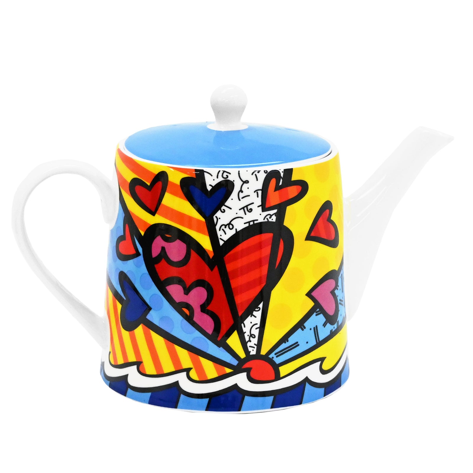 Romero Britto new day britto coffeetea pot colorful pop art design