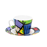 BRITTO® ESPRESSO COFFEE CUP & SAUCER - Colorful Landscape