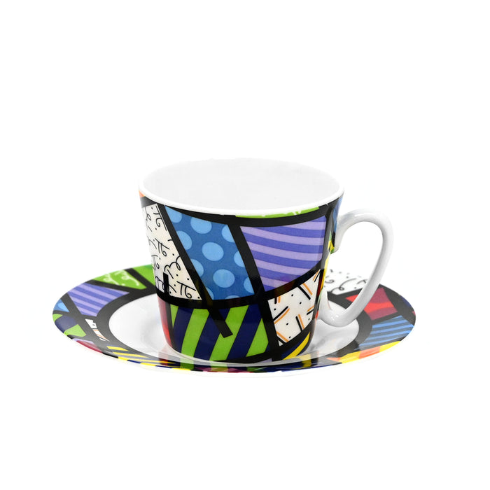 BRITTO® ESPRESSO COFFEE CUP & SAUCER - Colorful Landscape
