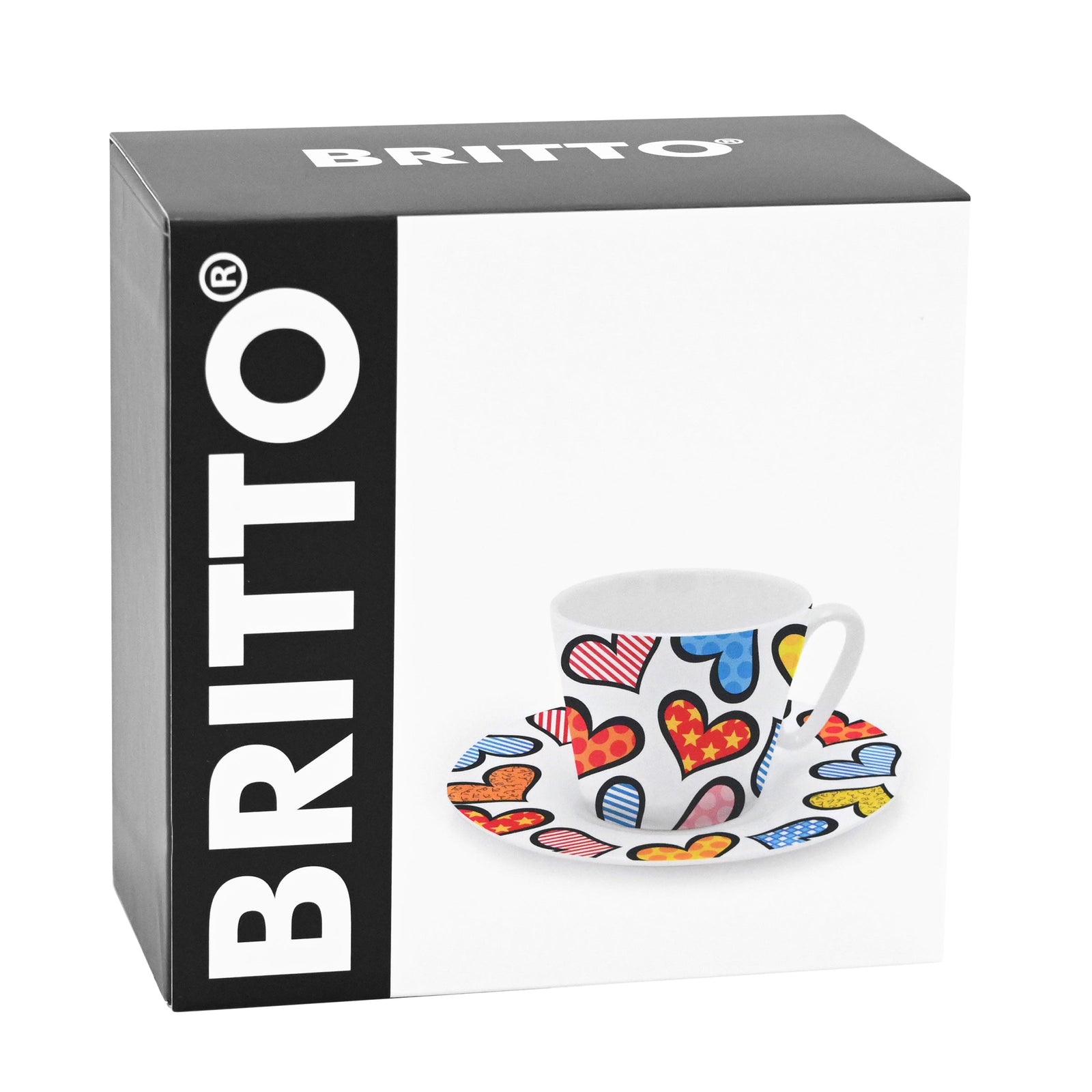 BRITTO® ESPRESSO COFFEE CUP & SAUCER - Hearts
