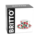 BRITTO® ESPRESSO COFFEE CUP & SAUCER - Roses