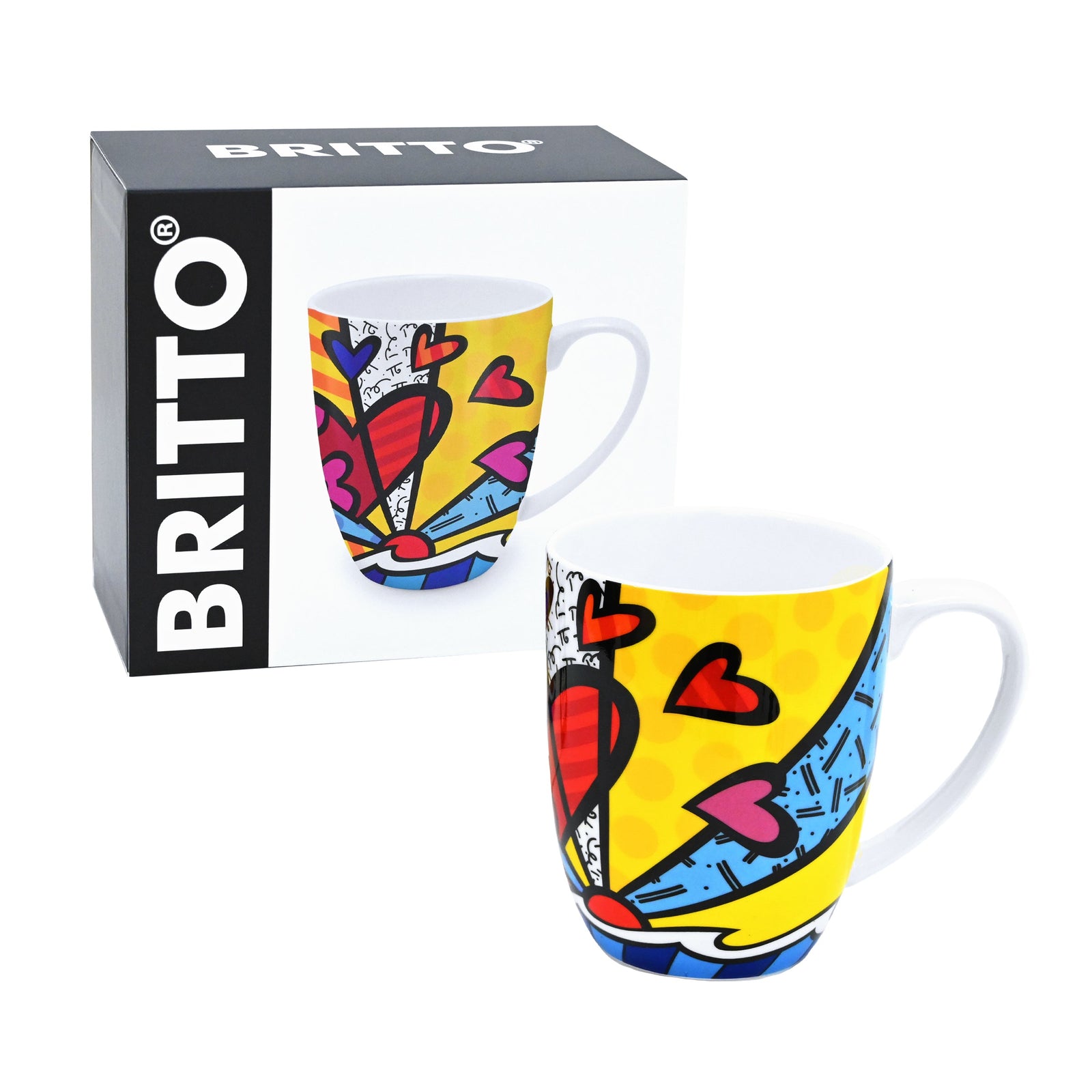 modern pop art britto coffee mug new day vibrant home decor