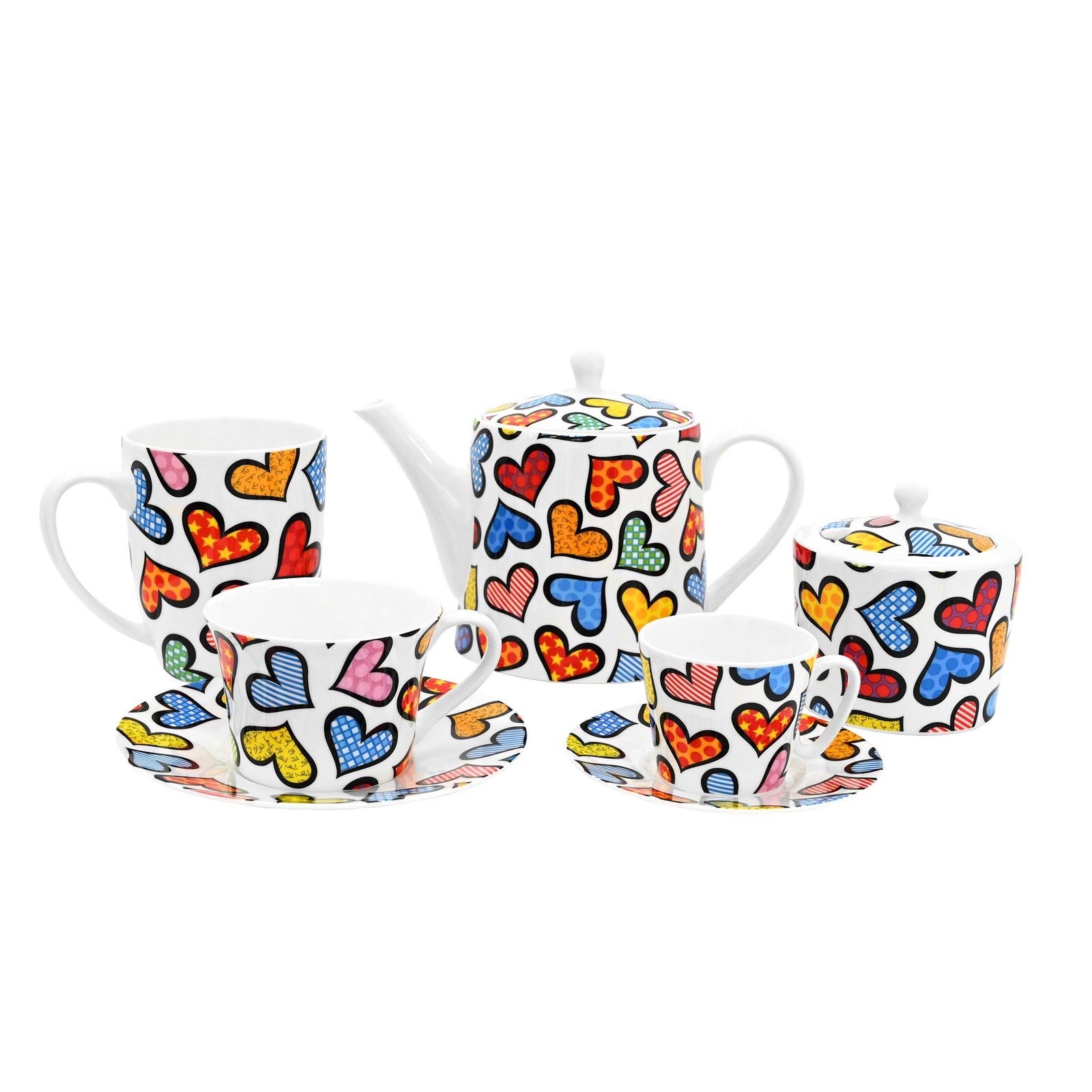 BRITTO® ESPRESSO COFFEE CUP & SAUCER - Hearts