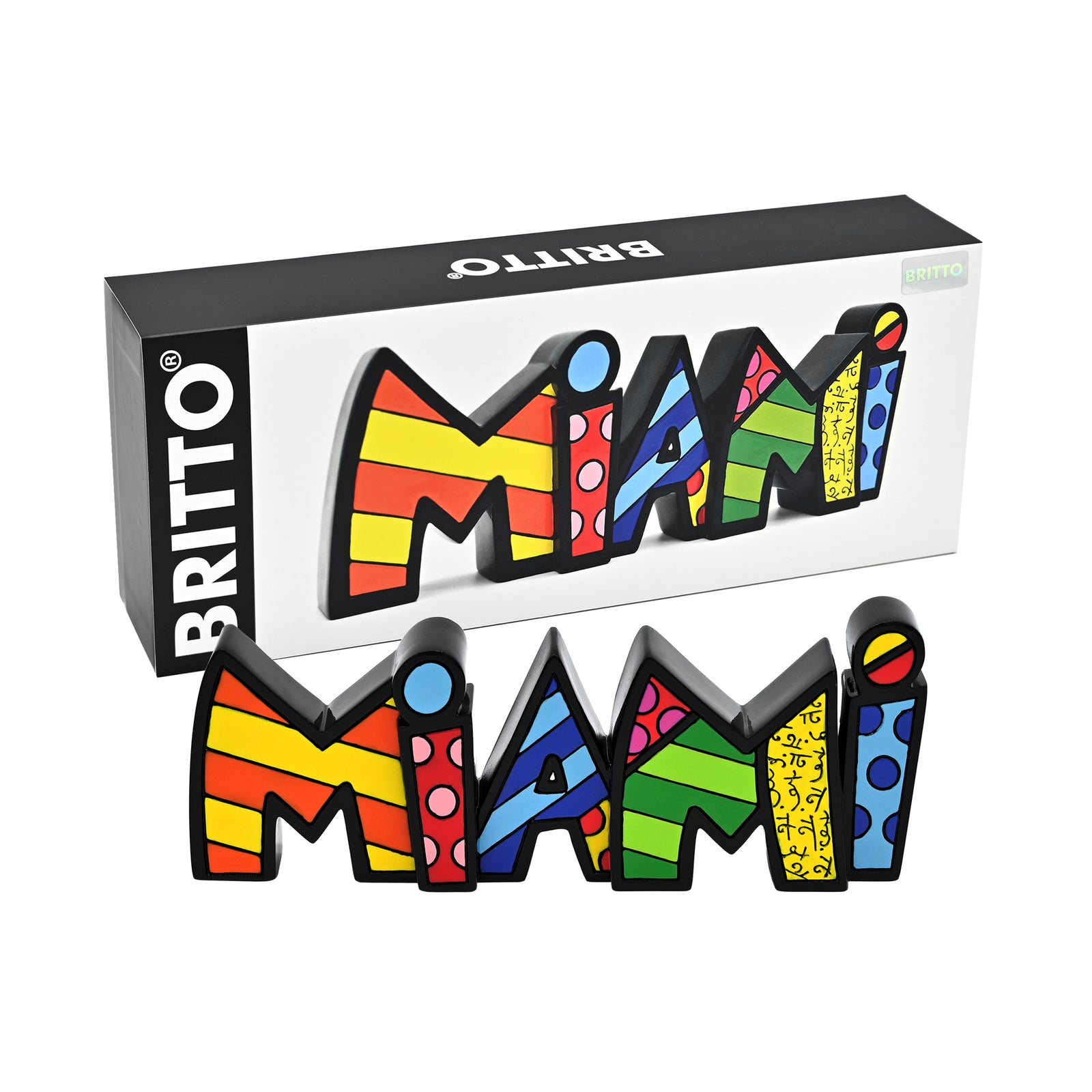 Romero Britto miami britto word figurine contemporary pop art piece