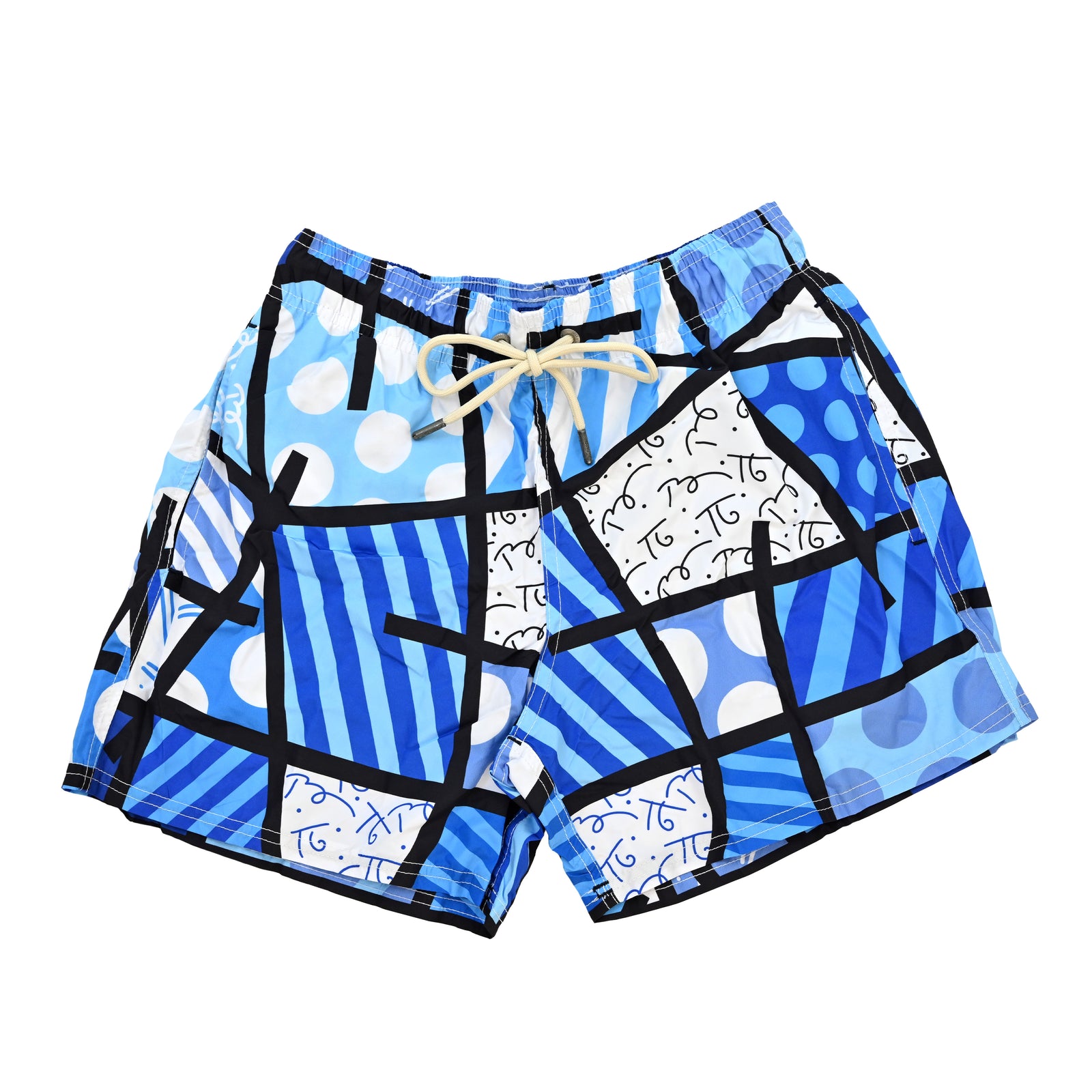 limited edition britto shorts blue colorful decorative collectible gift idea