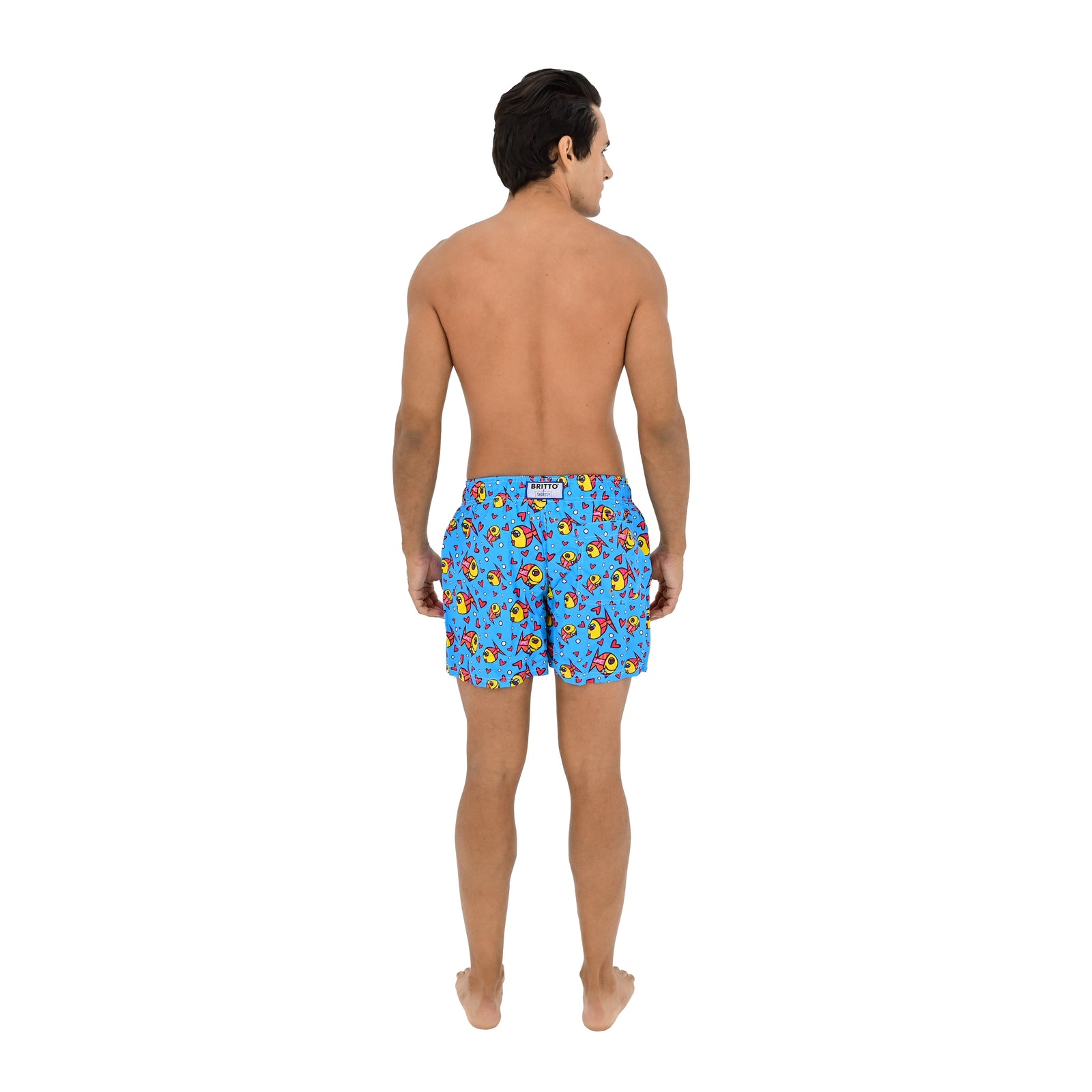 Romero Britto limited edition britto shorts deeply colorful pop art design