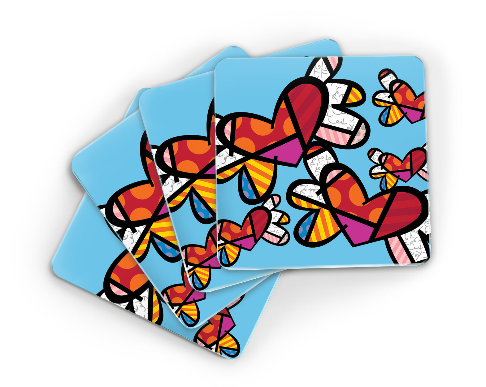 britto coasters love is in colorful decorative collectible gift idea