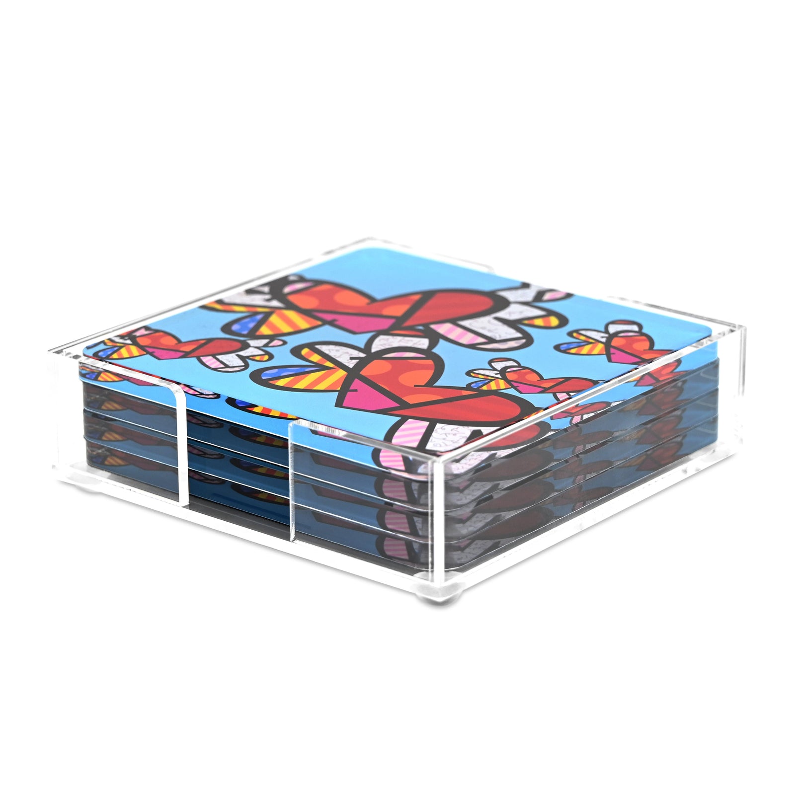 modern pop art britto coasters love is in vibrant home decor