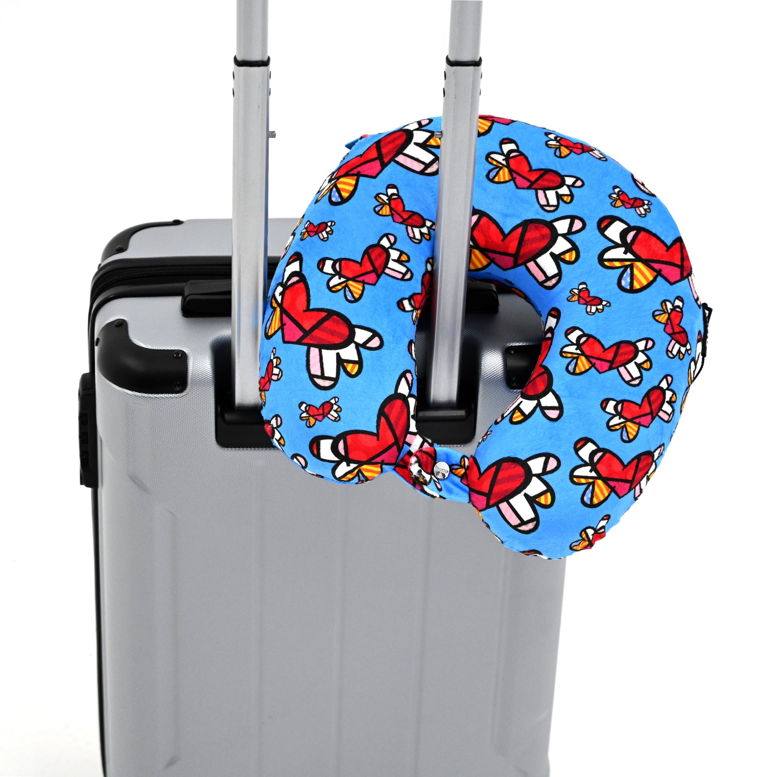 BRITTO® Travel Neck Pillow - Flying Hearts