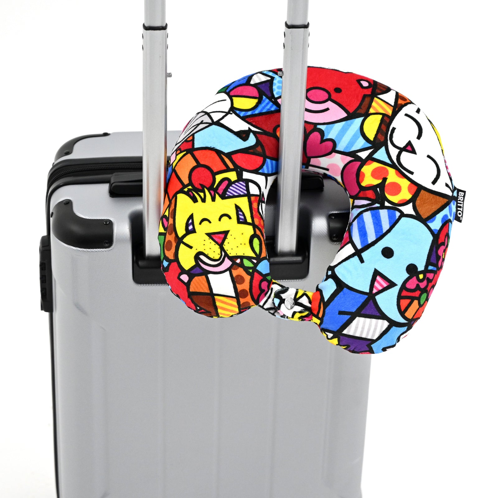 modern pop art britto travel neck pillow best vibrant home decor