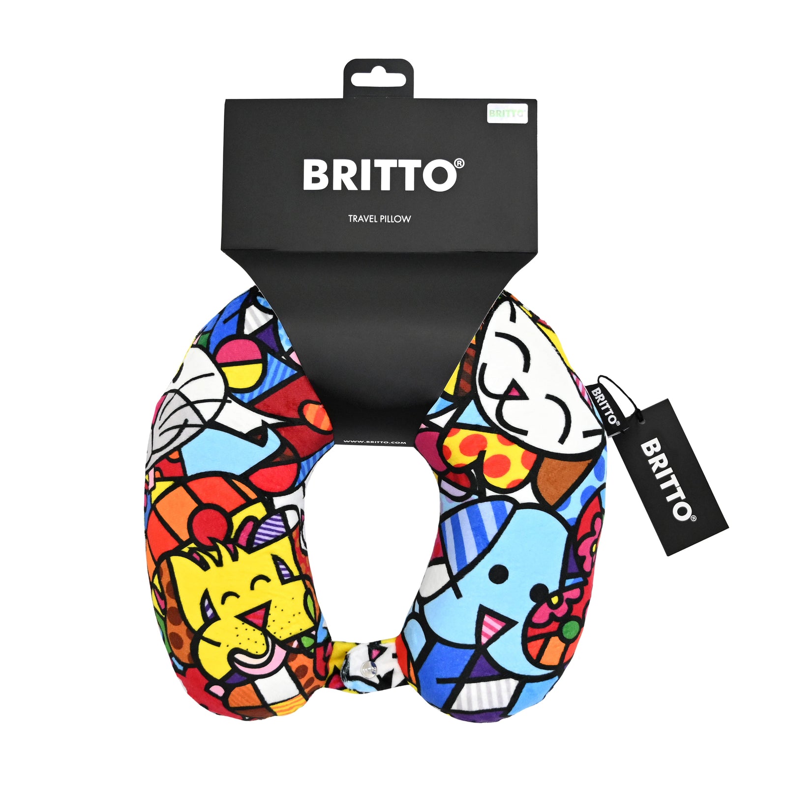 britto travel neck pillow best colorful decorative collectible gift idea