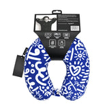 BRITTO® Travel Neck Pillow - Graffiti Blue