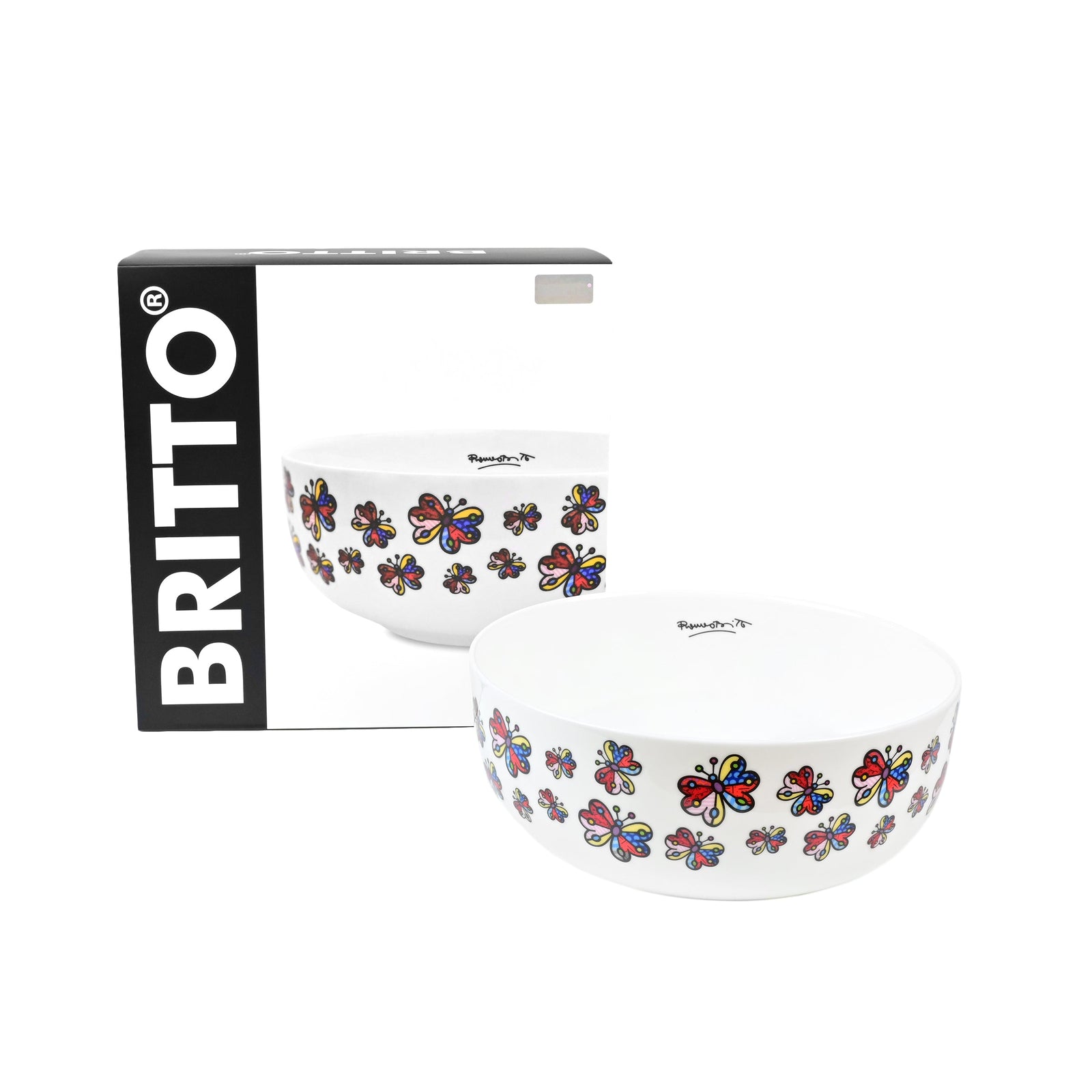 butterflies britto bowl colorful decorative collectible gift idea