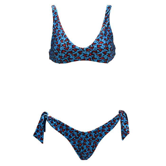 DIAMONDS IN THE SKY - Bikini Triangle Top with Bottom