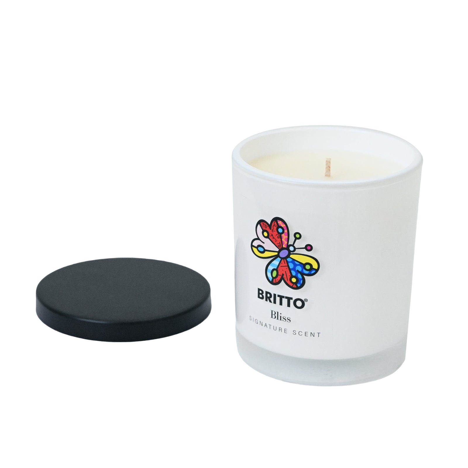 modern pop art bliss garden butterfly britto candle vibrant home decor