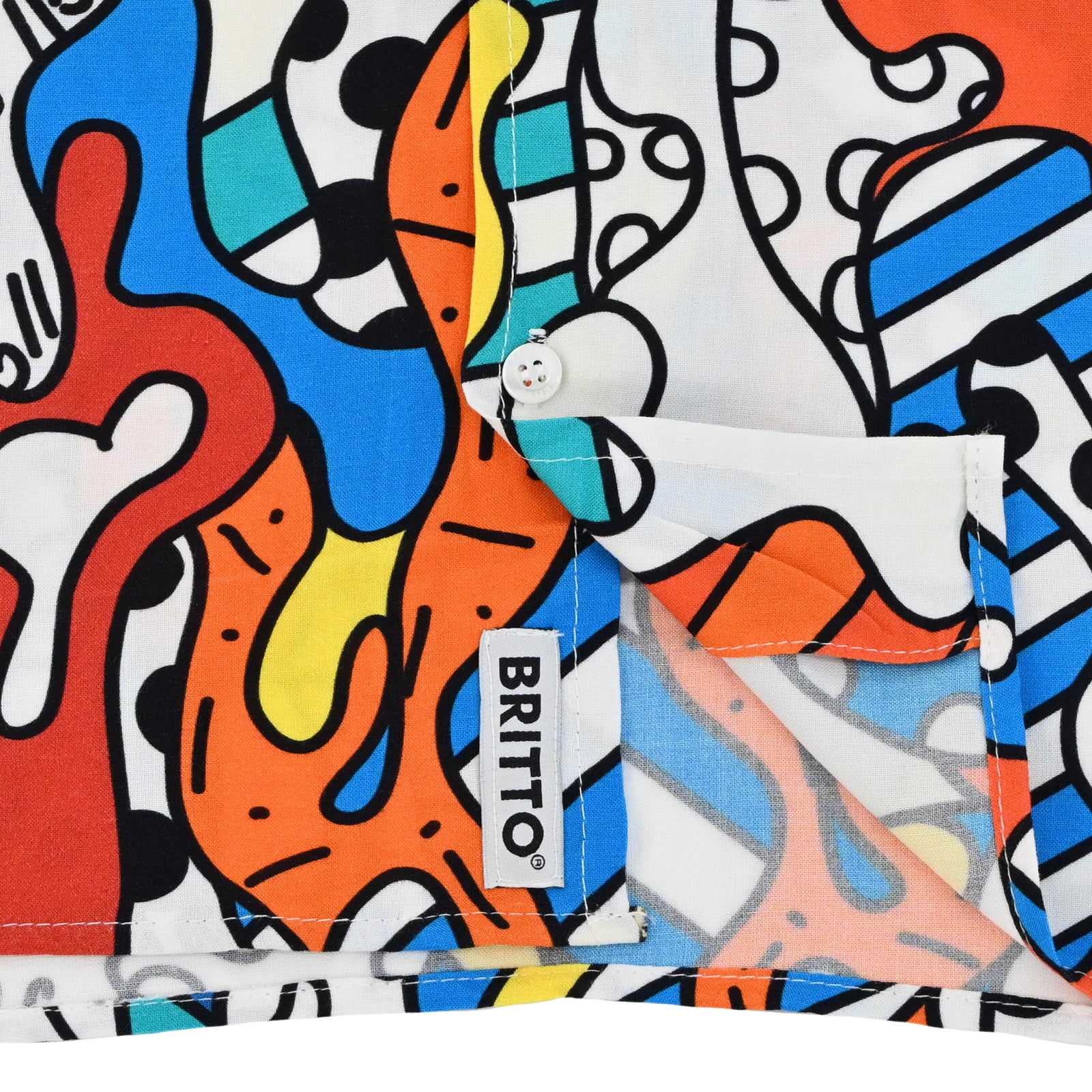 BRITTO® MEN'S SHORT SLEEVE BUTTON DOWN SHIRT - CAMO