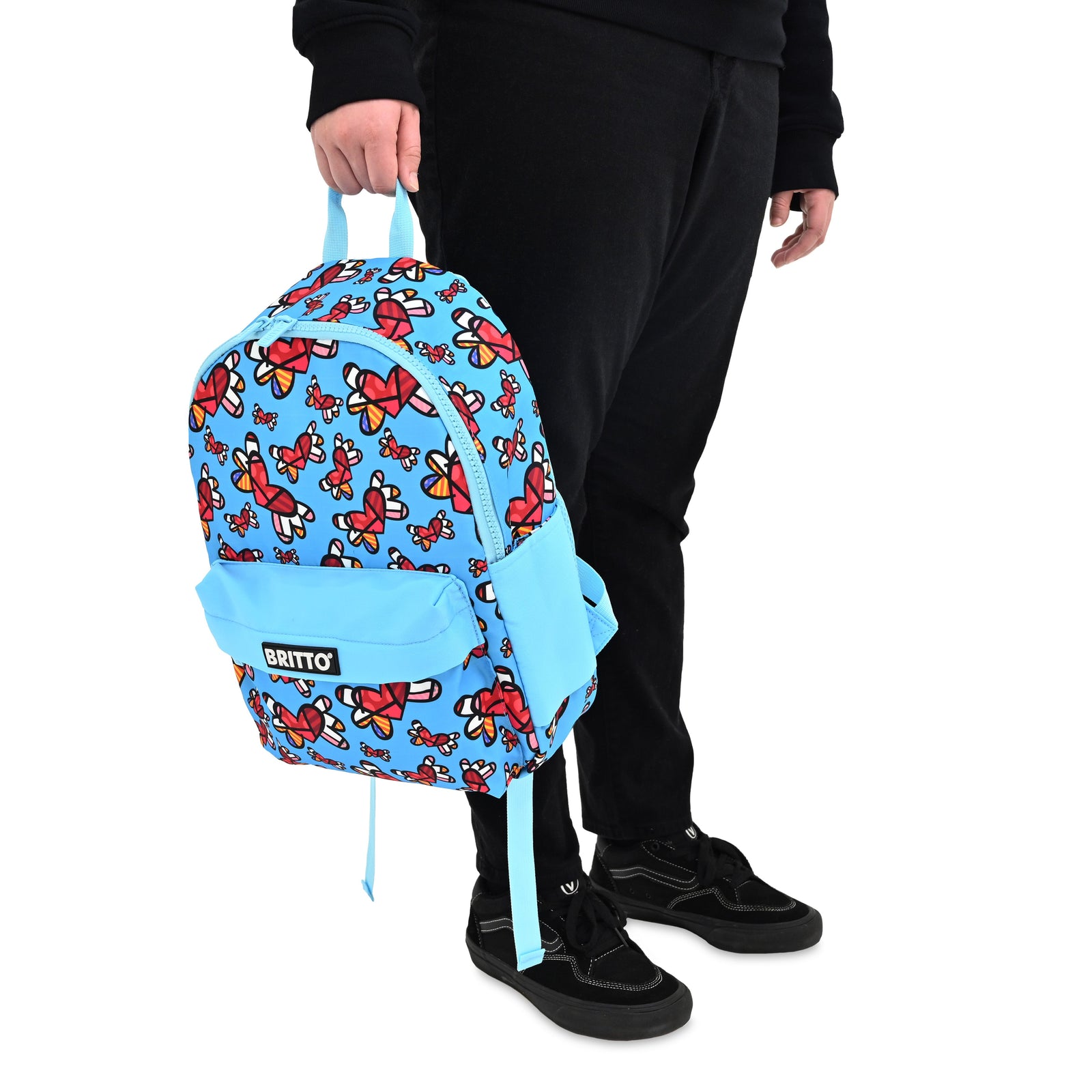 Romero Britto britto backpack flying hearts colorful pop art design