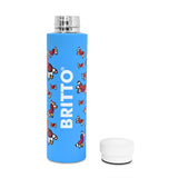 BRITTO® Water Bottle - Flying Hearts (Blue)
