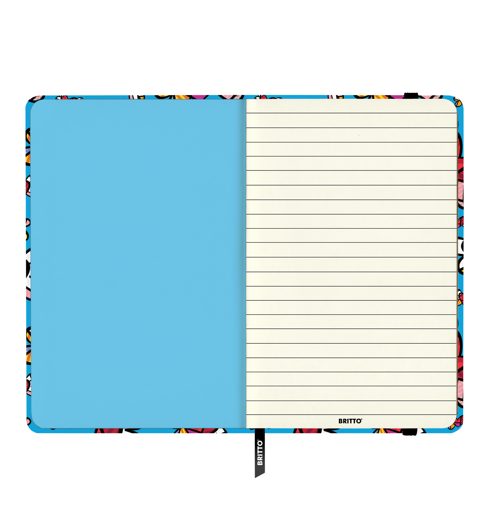 modern pop art britto journal flying hearts vibrant home decor