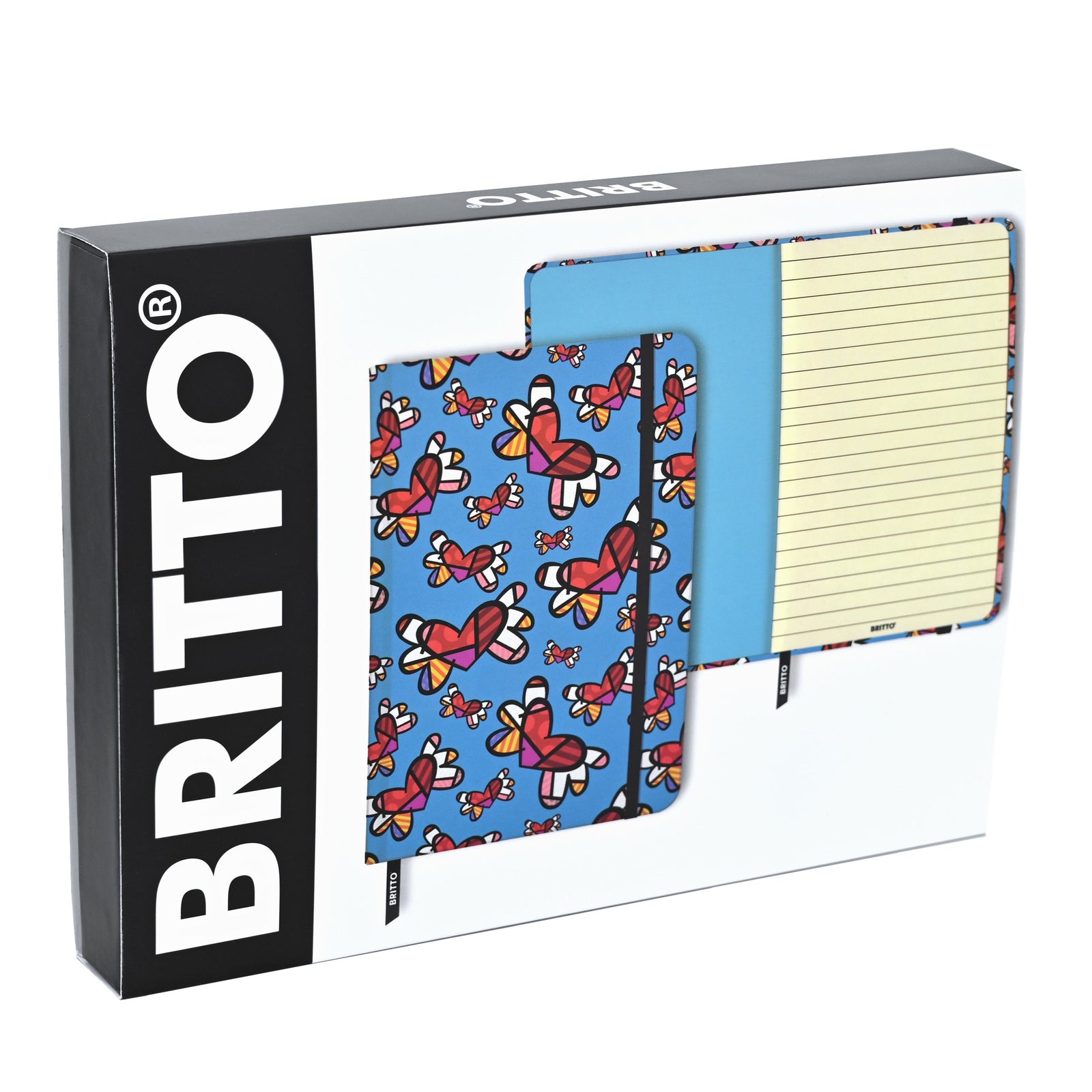 britto journal flying hearts colorful decorative collectible gift idea