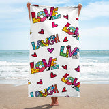 BRITTO® BEACH TOWEL - Limited Edition - LIVE LOVE LAUGH