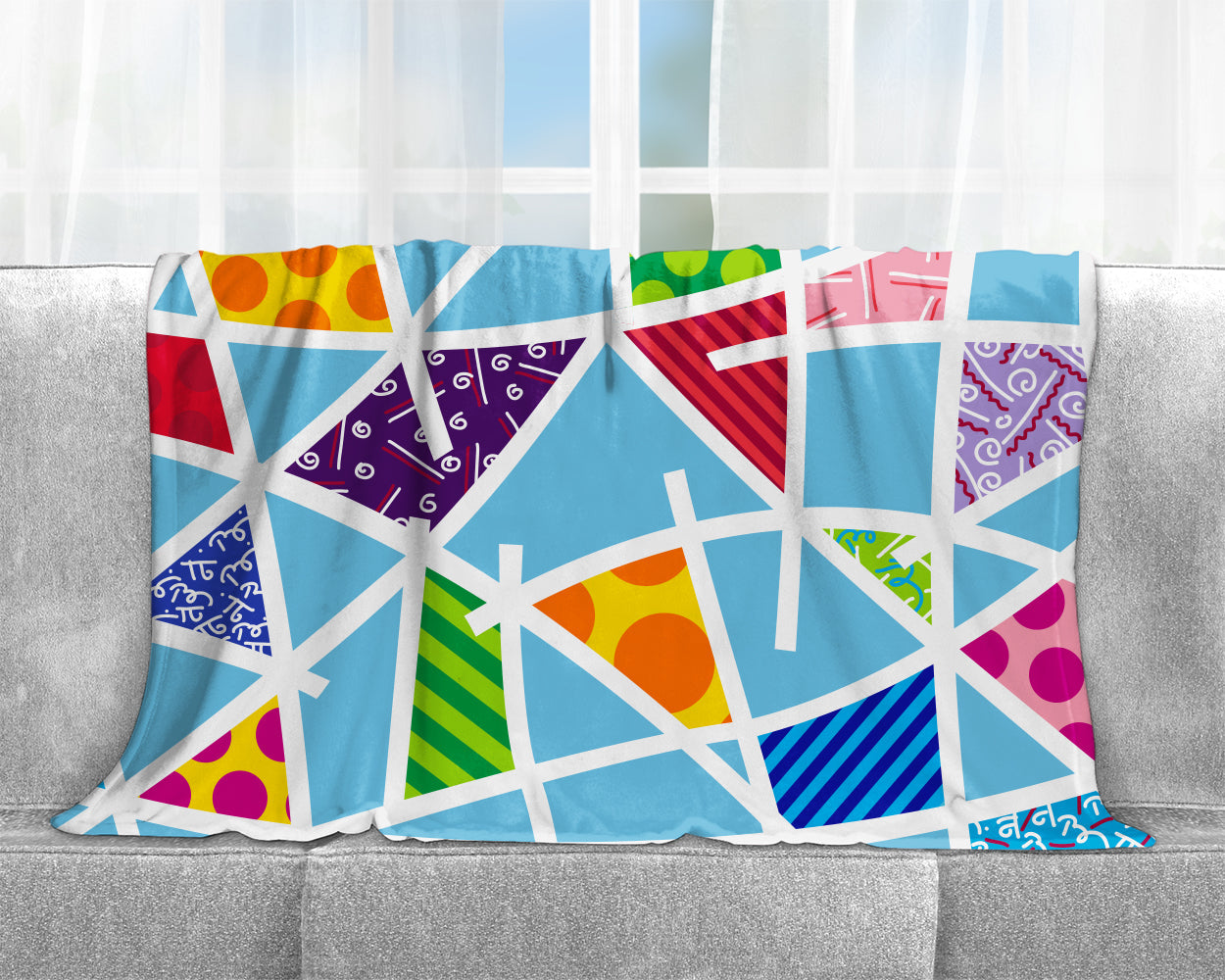 Baby Blue Landscape Britto Blanket