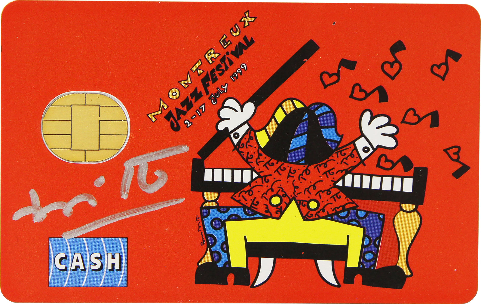 Romero Britto romero britto credit card montreaux colorful pop art design