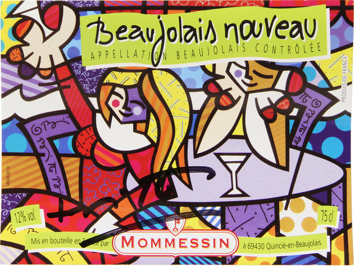 ROMERO BRITTO X MOMMESSIN - WINE BOTTLE LABEL (BLACK SIGNATURE)