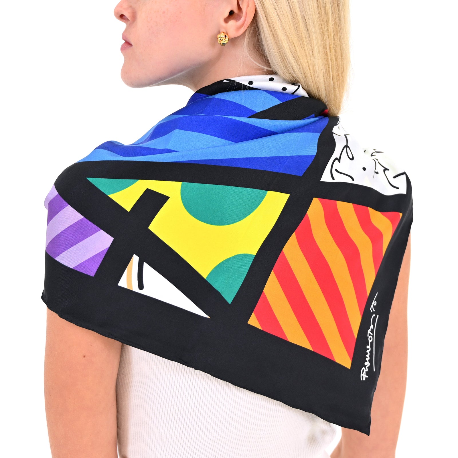 britto silk scarf limited edition colorful decorative collectible gift idea