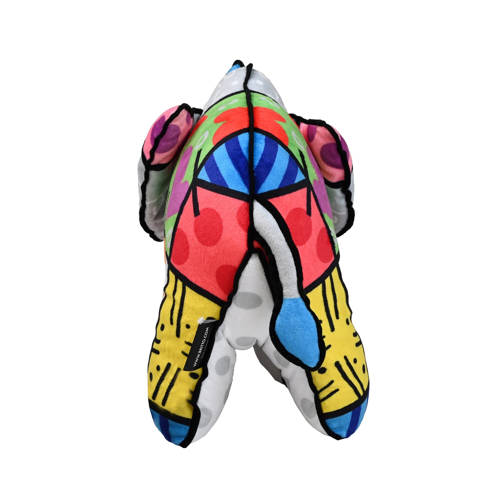 big love elephant britto plush artistic colorful design collectible