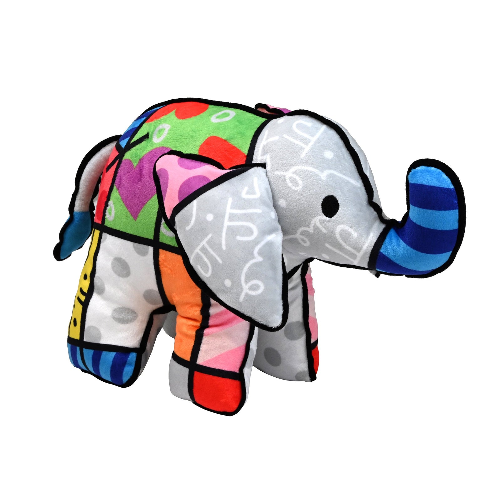 modern pop art big love elephant britto plush vibrant home decor