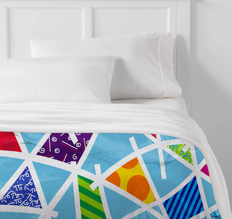 Baby Blue Landscape Britto Blanket