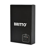 BRITTO® Boxer Briefs  - BLACK WITH EMBROIDERED HEART - Pack of 2