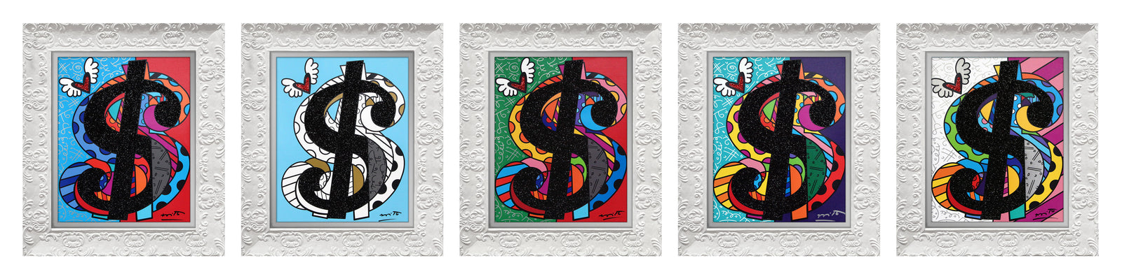 modern pop art cream series master pentaptych limited vibrant home decor