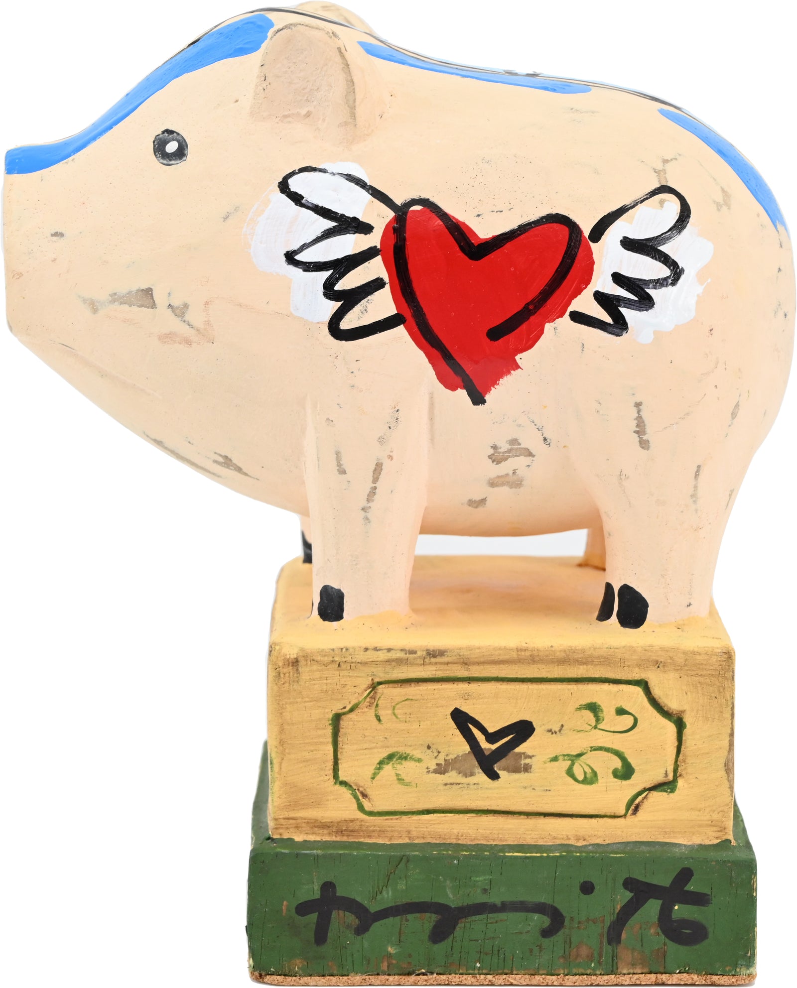 modern pop art farmland pig original object art vibrant home decor