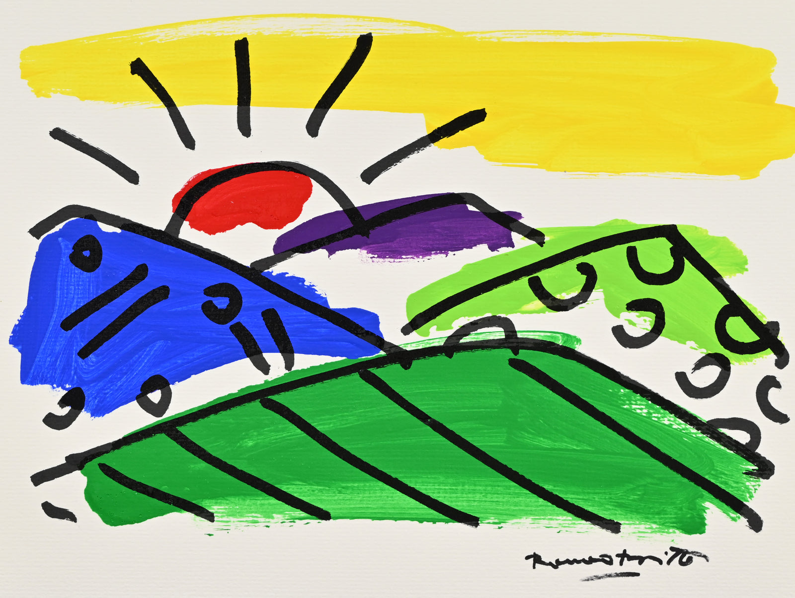 Romero Britto upstate new york collection original colorful pop art design