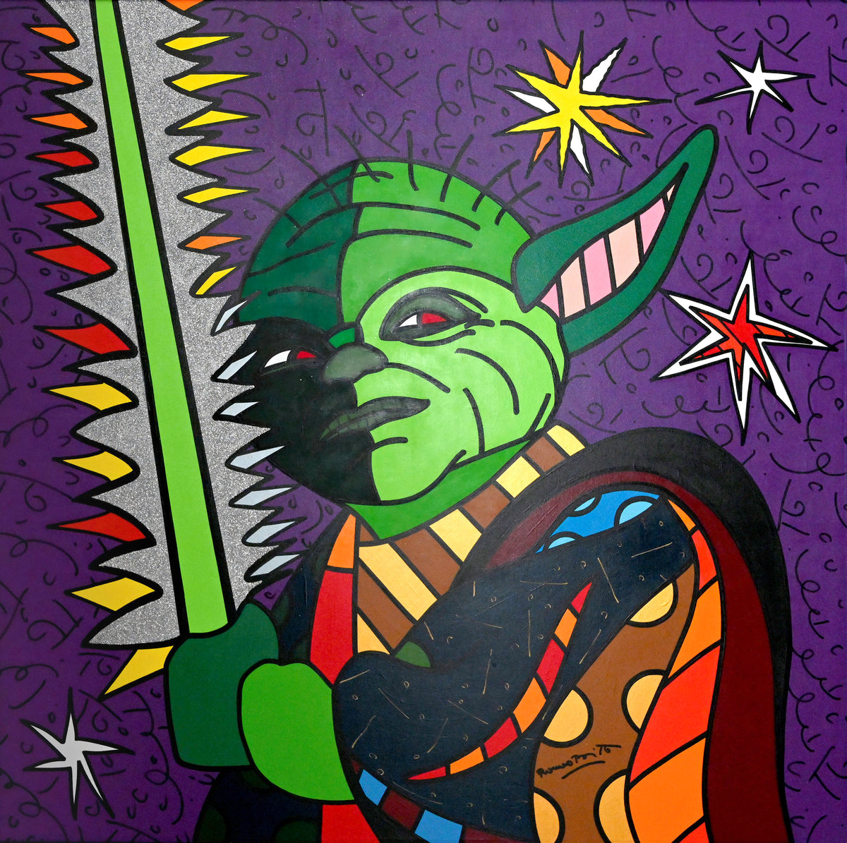 Yoda - Star Wars by Britto - Original Painting
