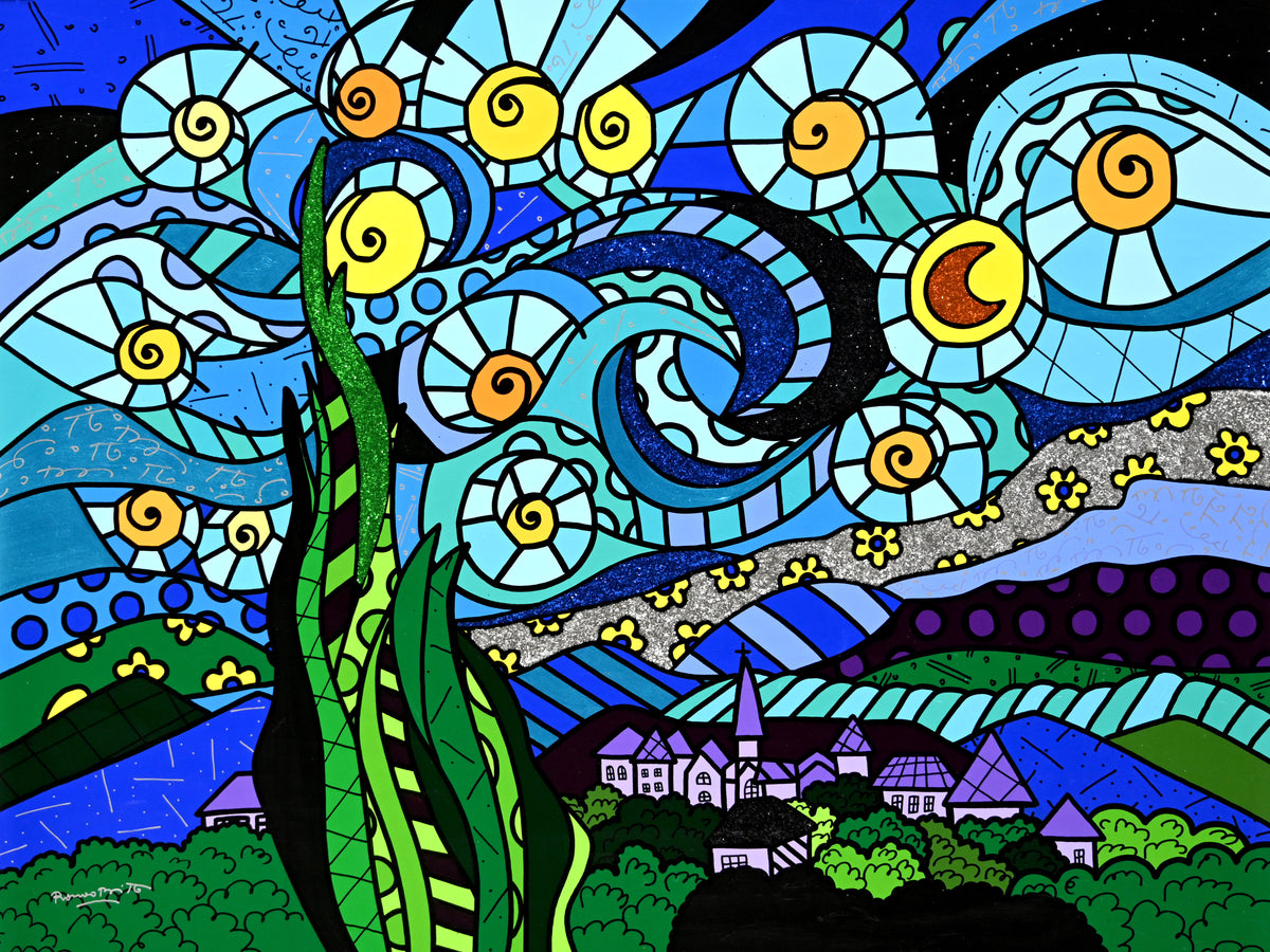 Sunrise Over Starry Skies - Original Painting