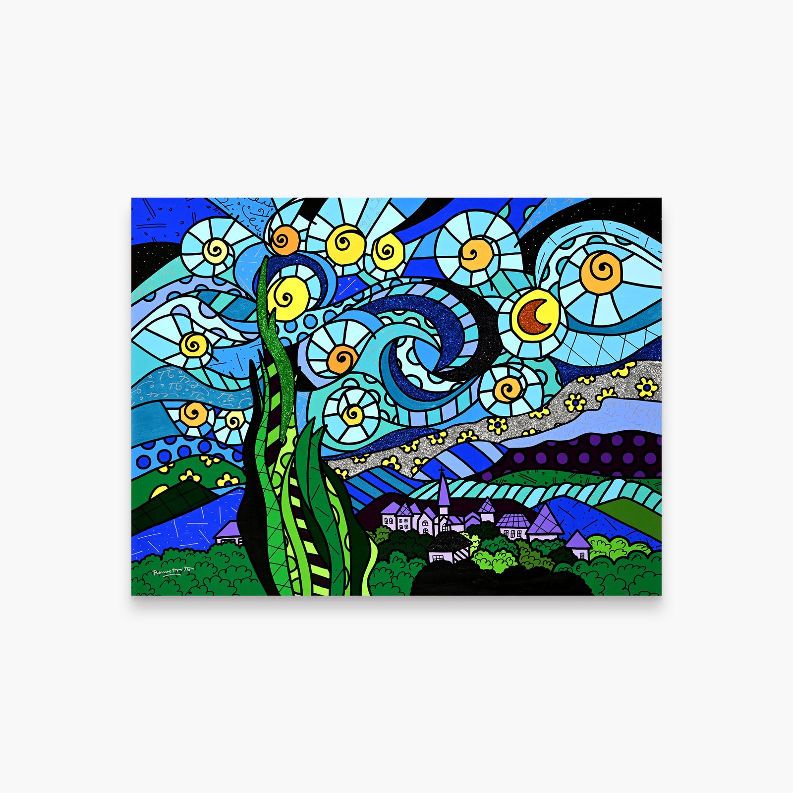 Sunrise Over Starry Skies - Original Painting