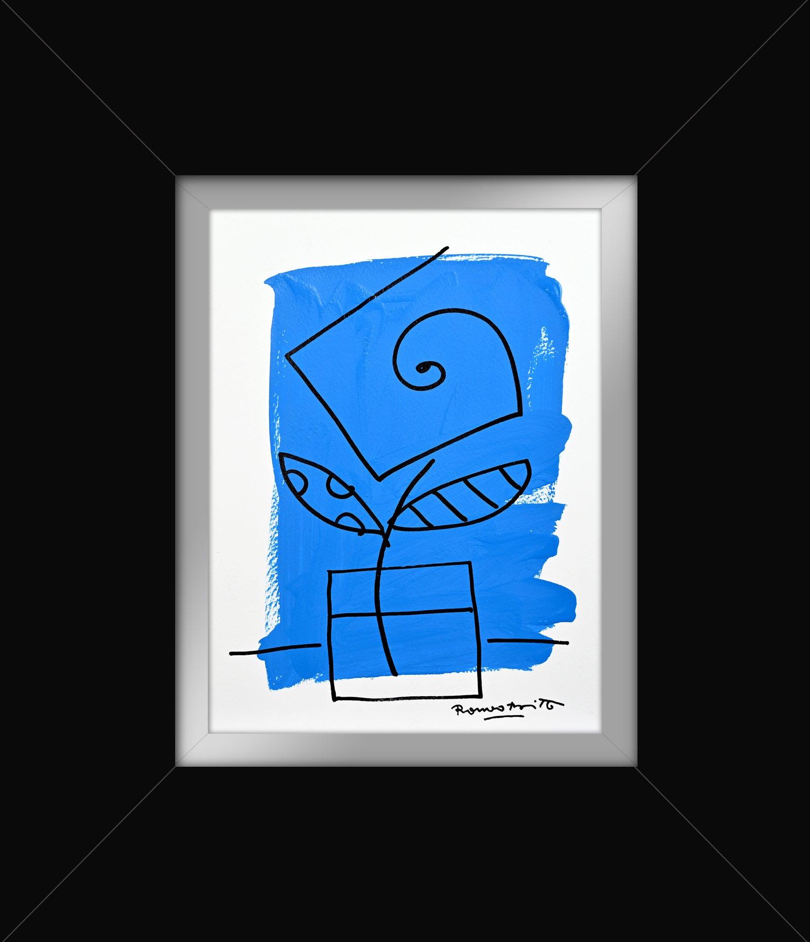 Romero Britto two color collection original drawing  colorful pop art design