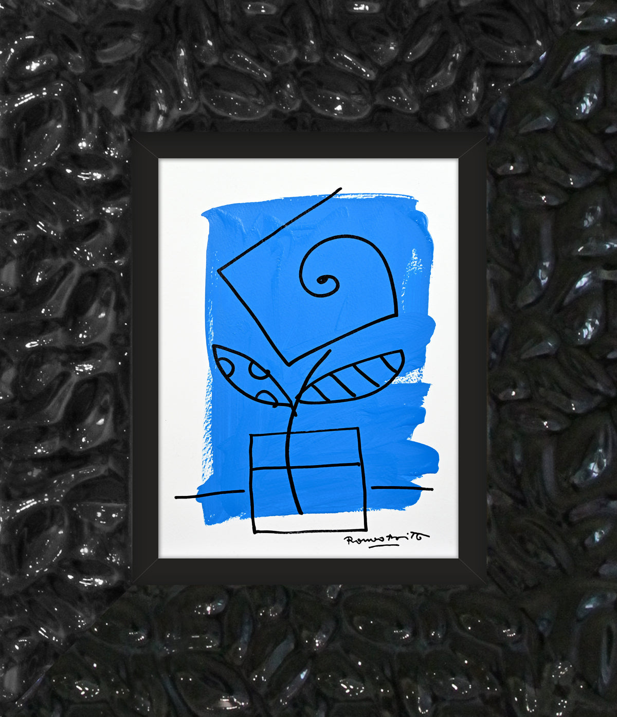 two color collection original drawing  artistic colorful design collectible