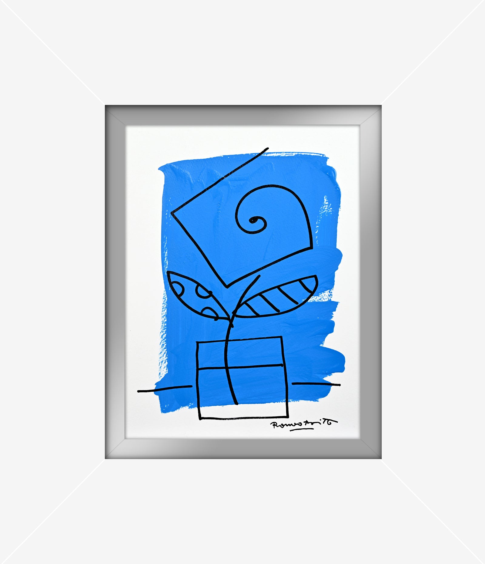 two color collection original drawing  artistic colorful design collectible
