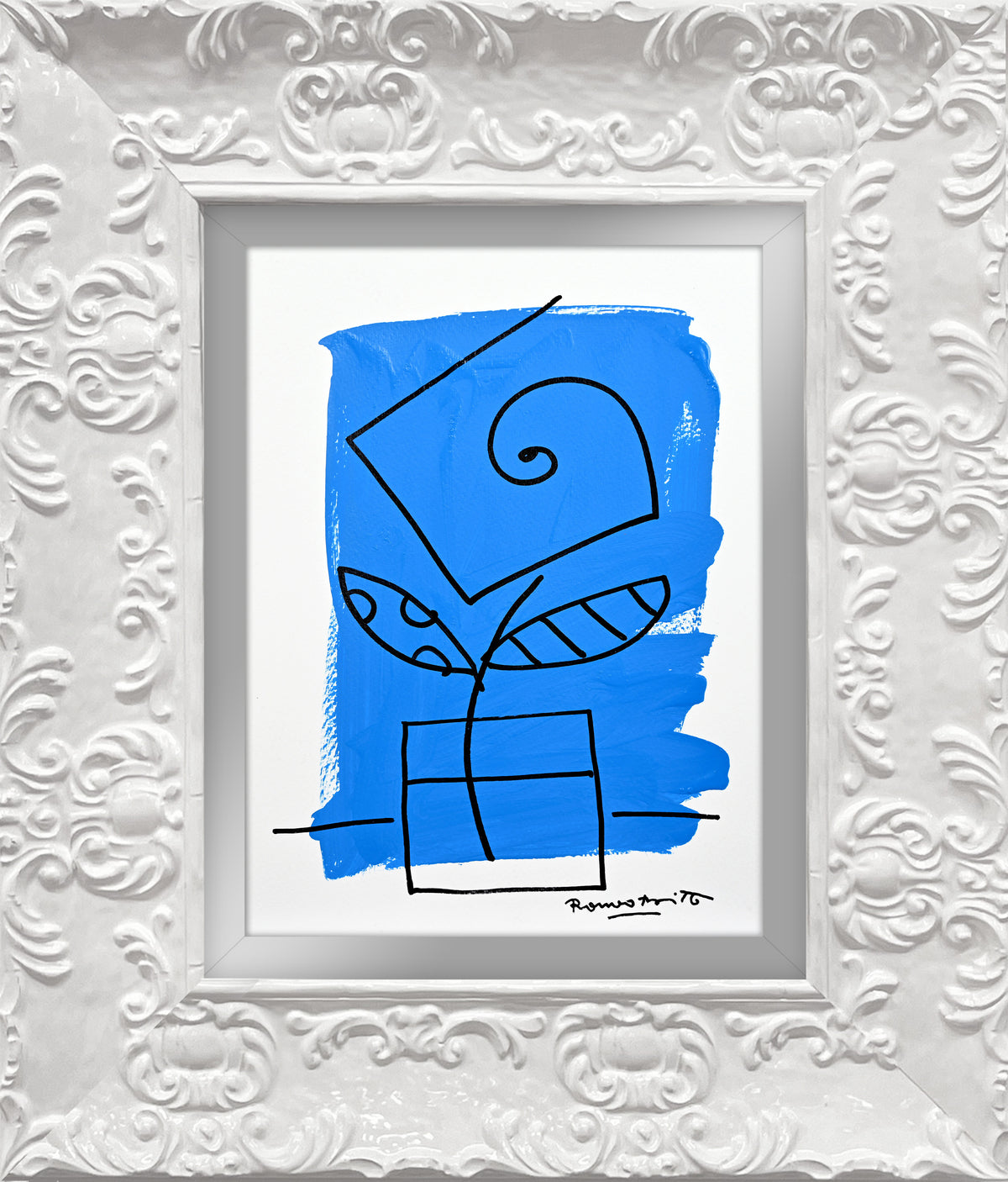 Romero Britto two color collection original drawing  colorful pop art design