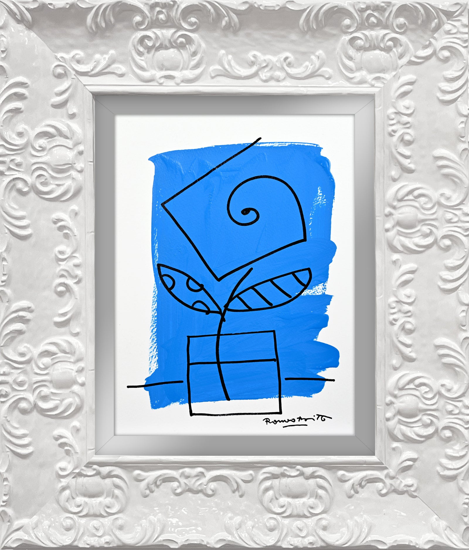 Romero Britto two color collection original drawing  colorful pop art design